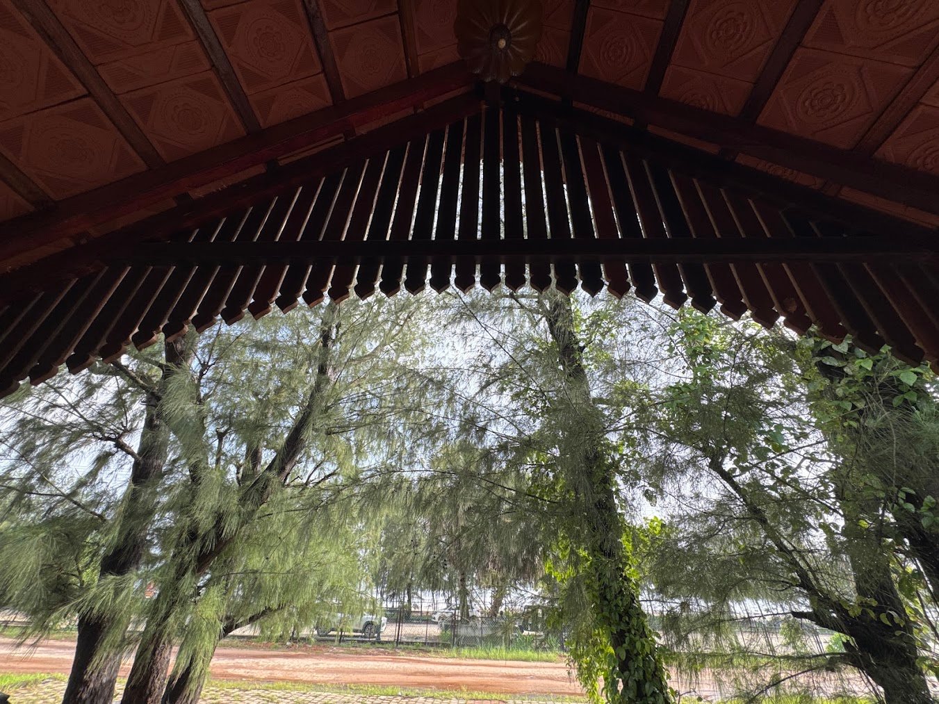Evara by Beach carved wooden roof detail